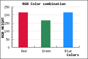 rgb background color #D8A6D8 mixer