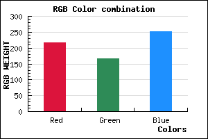 rgb background color #D8A7FB mixer