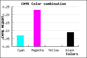 #D8B4E9 color CMYK mixer