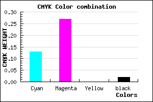 #D8B7F9 color CMYK mixer