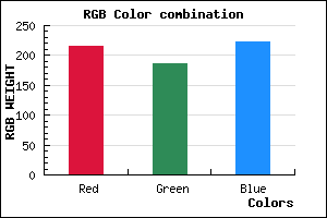 rgb background color #D8BADE mixer