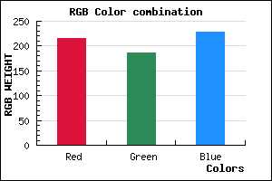 rgb background color #D8BAE4 mixer
