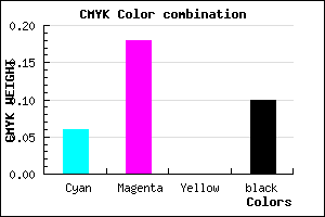 #D8BCE6 color CMYK mixer