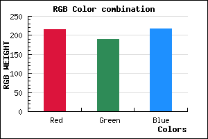 rgb background color #D8BEDA mixer