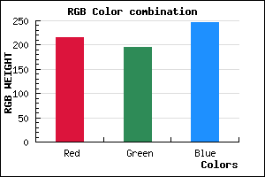 rgb background color #D8C3F7 mixer