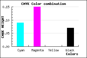 #D8C9ED color CMYK mixer