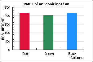 rgb background color #D8CAD7 mixer