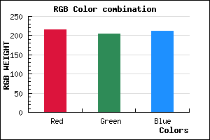 rgb background color #D8CCD3 mixer
