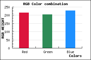 rgb background color #D8CCE4 mixer