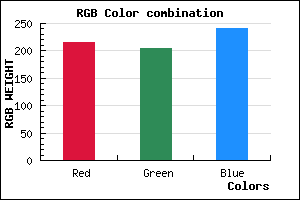 rgb background color #D8CCF0 mixer