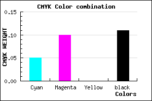 #D8CDE3 color CMYK mixer