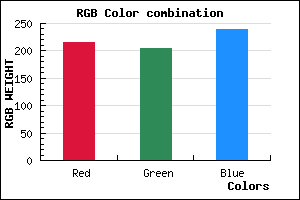 rgb background color #D8CDEF mixer