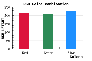 rgb background color #D8CFE5 mixer