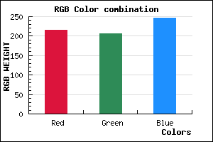 rgb background color #D8CFF7 mixer
