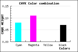 #D8D1EC color CMYK mixer