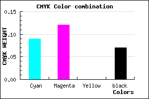 #D8D1ED color CMYK mixer