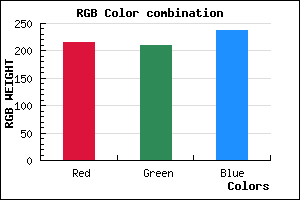 rgb background color #D8D1ED mixer