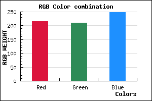 rgb background color #D8D1F8 mixer
