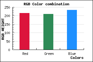 rgb background color #D8D2EA mixer