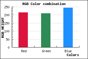 rgb background color #D8D2F4 mixer