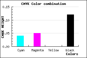 #D8D5E1 color CMYK mixer