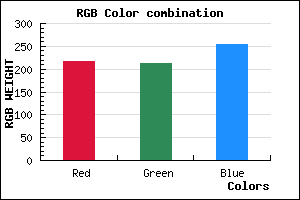 rgb background color #D8D5FF mixer