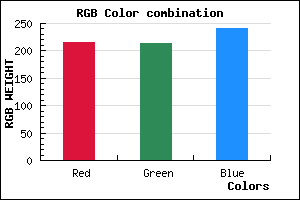 rgb background color #D8D6F0 mixer