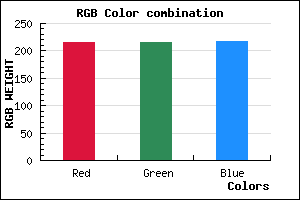 rgb background color #D8D7D9 mixer