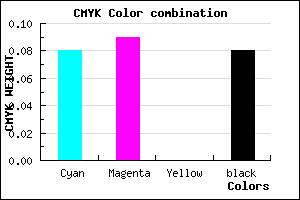#D8D7EB color CMYK mixer