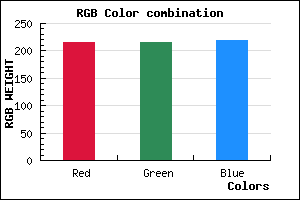 rgb background color #D8D8DB mixer