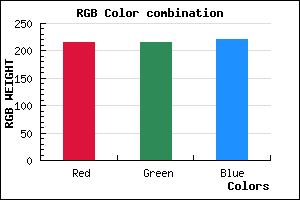 rgb background color #D8D8DC mixer
