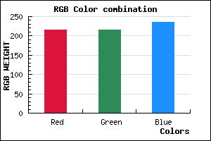 rgb background color #D8D8EC mixer