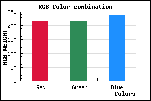 rgb background color #D8D8ED mixer