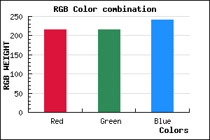 rgb background color #D8D8F1 mixer