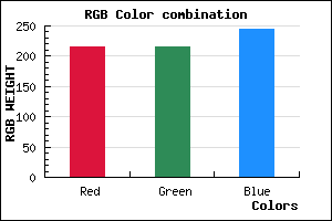 rgb background color #D8D8F4 mixer