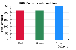 rgb background color #D8D8F6 mixer