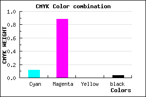 #D81DF5 color CMYK mixer