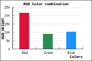 rgb background color #D85A67 mixer