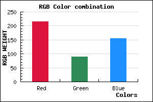 rgb background color #D85A9B mixer