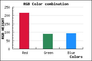 rgb background color #D85A5D mixer