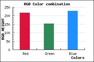 rgb background color #D99AE4 mixer