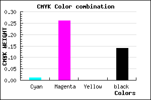 #D9A3DB color CMYK mixer
