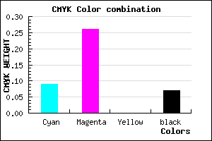 #D9B0EE color CMYK mixer