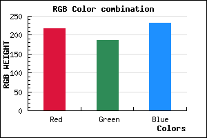 rgb background color #D9BBE7 mixer