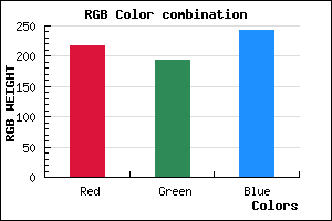 rgb background color #D9C1F3 mixer