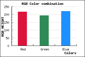 rgb background color #D9C2DC mixer