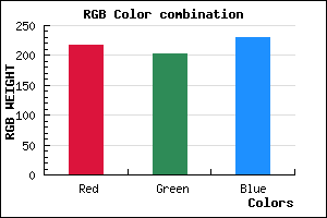 rgb background color #D9CAE6 mixer