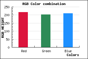 rgb background color #D9CBD1 mixer