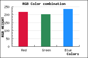 rgb background color #D9CBEB mixer