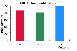 rgb background color #D9CBF7 mixer